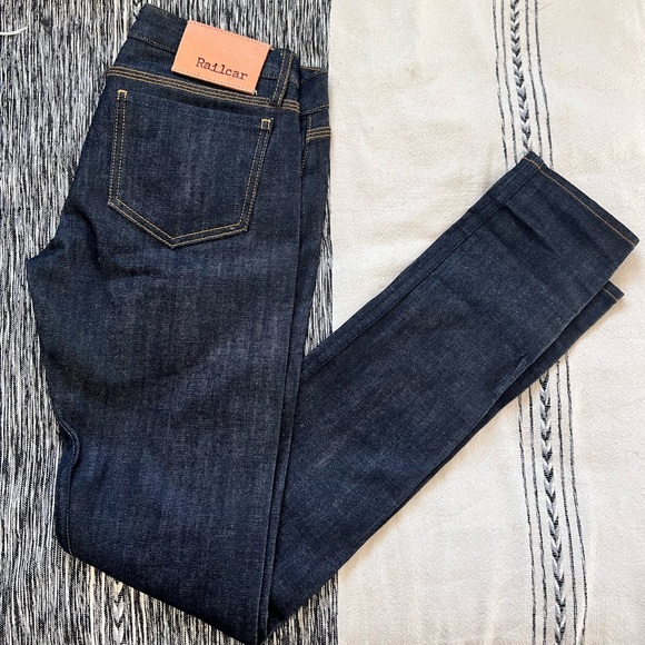 Railcar women raw denim selvedge jeans size 25 - almost new - Picture 2 of 6